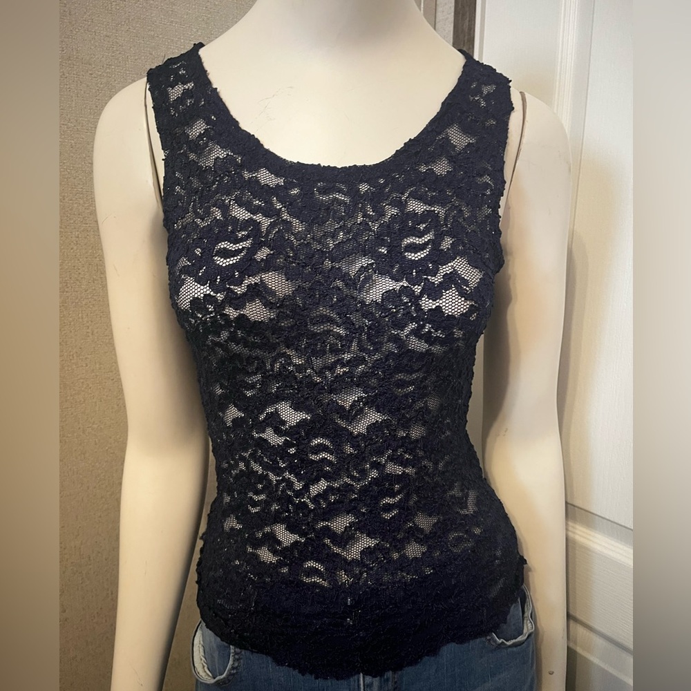 Vintage Victoria Secret Gold Label Lace Tank